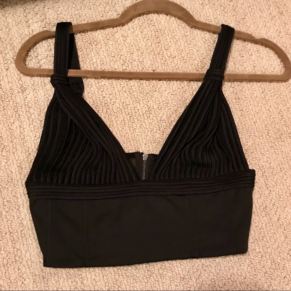 Nasty Gal Crop / Bra Top - Black size S